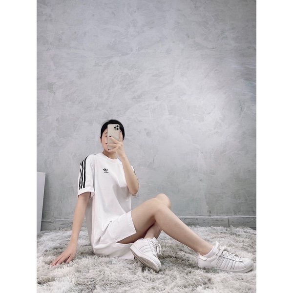 Váy suông Adidas sọc lưng