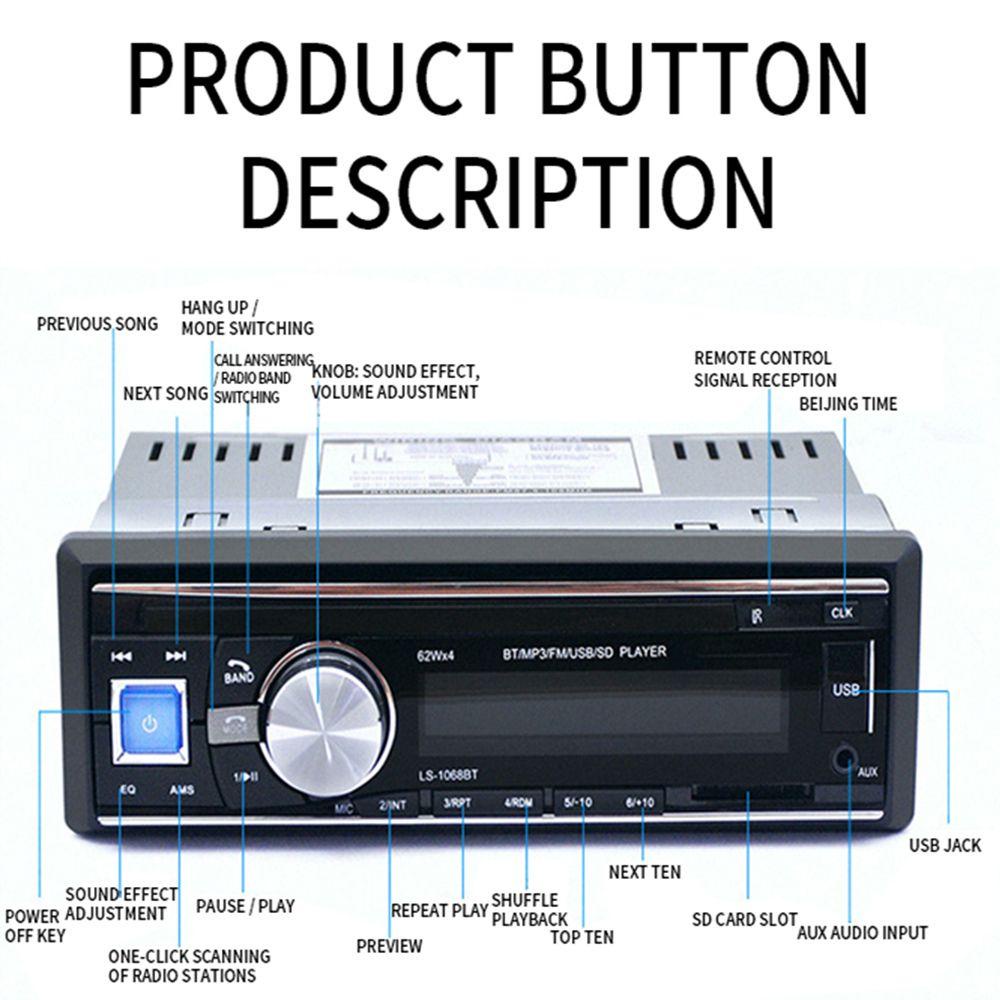 Máy Nghe Nhạc MP3 Rảnh Tay Tích Hợp Bảng Điều Khiển Dành Cho Xe Hơi