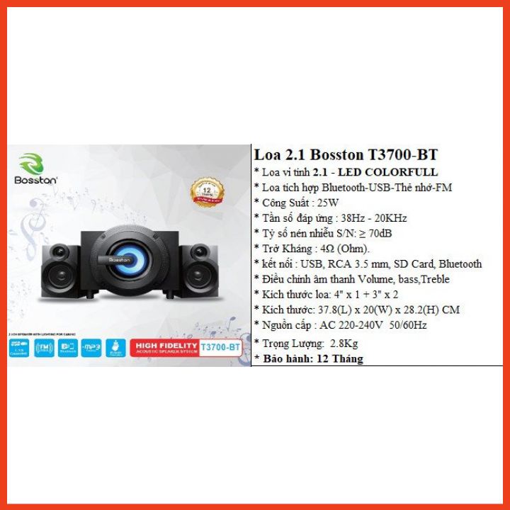 Loa Máy Vi Tính Để Bàn T1800-BT Công Suất 40w Điều Chỉnh Bass Treble Loa Pc Bluetooth Gaming Nghe Nhạc Giải Trí