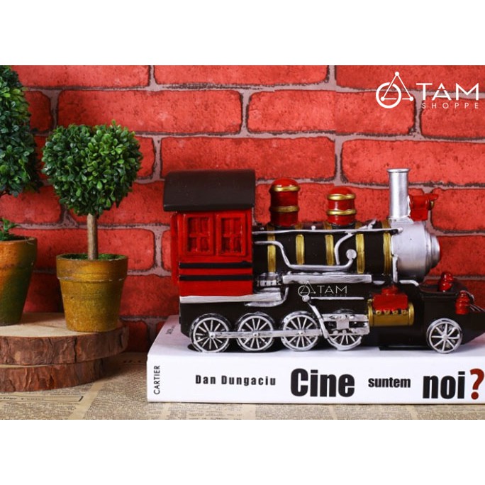Mô hình tàu hỏa hơi nước trang trí Vintage TAN
