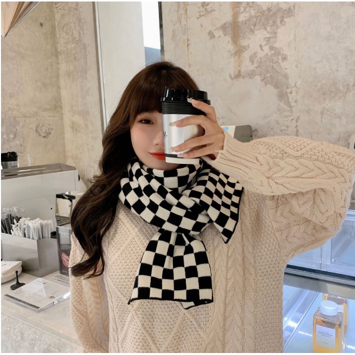 Khăn Choàng Cổ Nữ Chất Liệu Len Dệt Kim Thời Trang Phong Cách Hàn Quốc,Trẻ Trung Dễ Phối Đồ (150*28) - KCC15