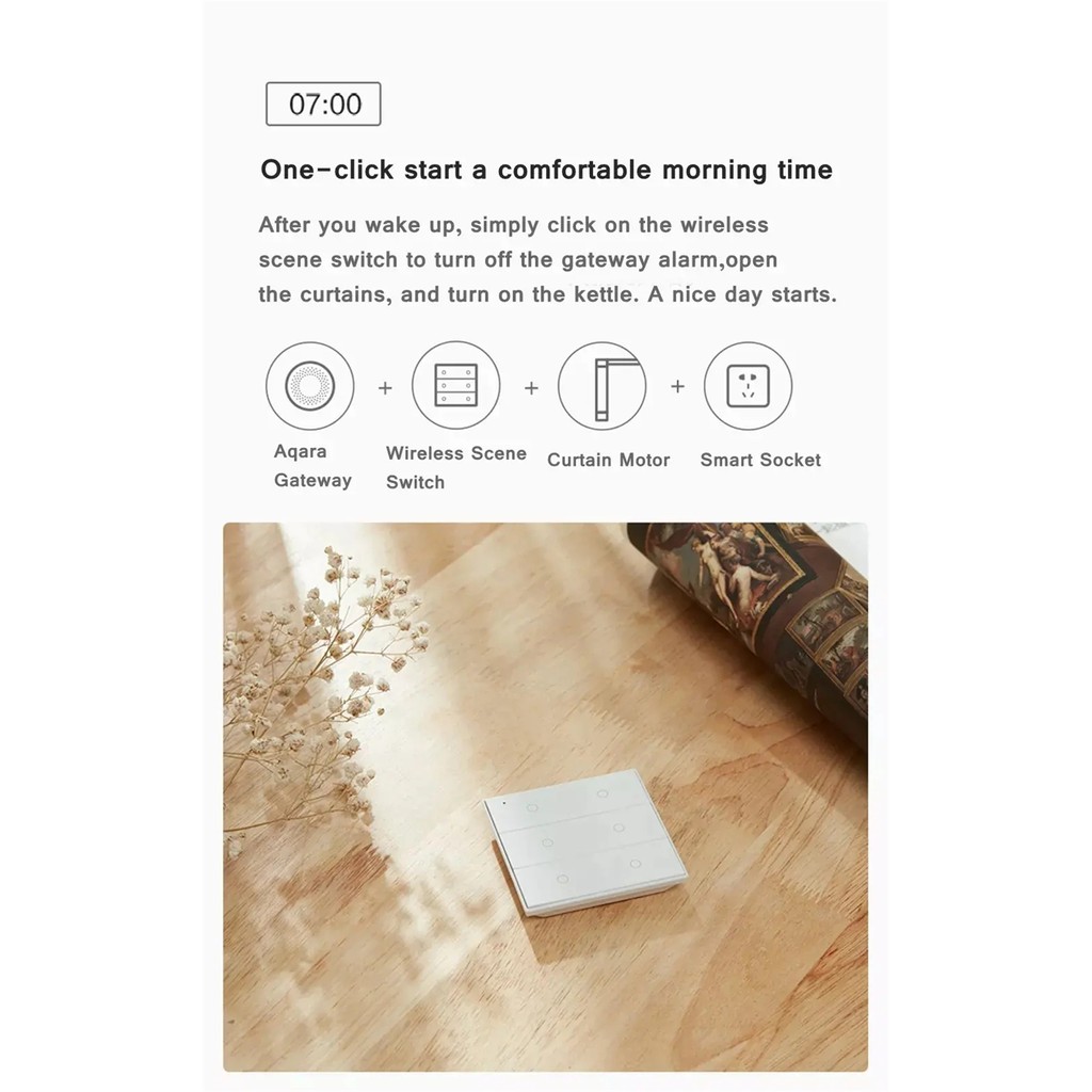 Aqara Công Tắc Đèn Không Dây Thông Minh Điều Khiển Bằng Ứng Dụng Ứng Dụng Điện Thoại apple Ở Nhà