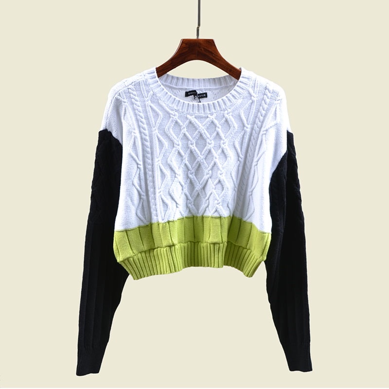 Áo len Cable Knit Sweater Kendall &amp; Kylie hàng XK