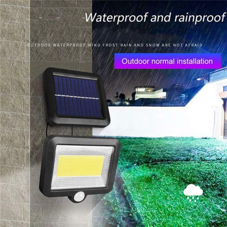 100 LED siêu sáng pin tách rời đèn năng lượng mặt trời cảm ứng hồng ngoại đèn pha led .
