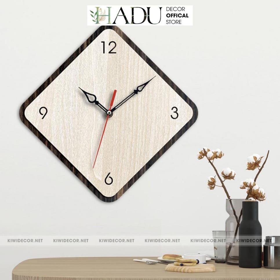 Đồng Hồ Treo Tường Gỗ Kim Trôi, Decor Phong cách Vintage Độc Đáo, Trang Trí, Quán Cafe, Homestay - HaduDecor