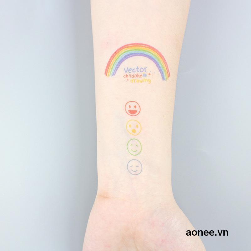 ✨✨1 Miếng Dán Xăm Hình Trái Tim Chống Thấm Nước Lâu Trôi Sáng Tạo