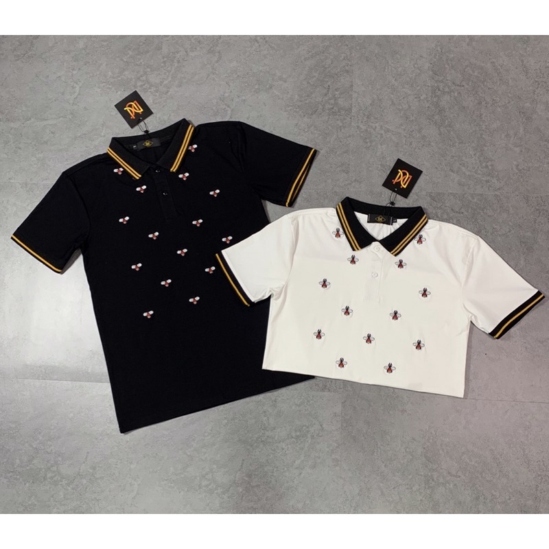 ÁO thun nam cổ trụ thêu ong