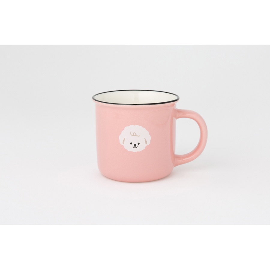 Cốc Tay Cầm ARTBOX Hàn Quốc Màu Hồng Dễ Thương Hình Nhân Vật Bichon