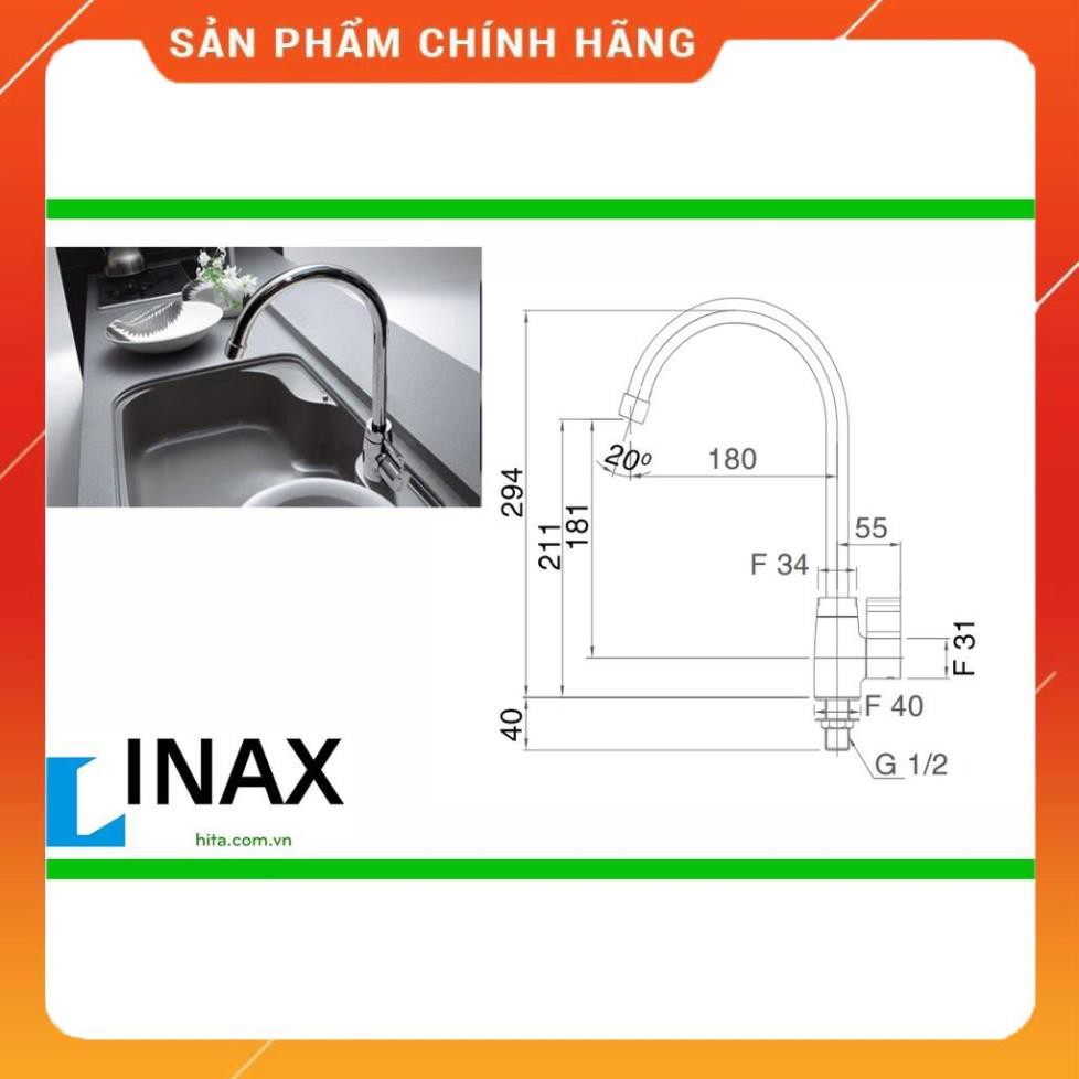 (FREESHIP) Vòi chậu rửa bát lạnh cao cấp INAX SFV21, vòi chậu rửa chén cao cấp INAX, bảo hành 02 năm