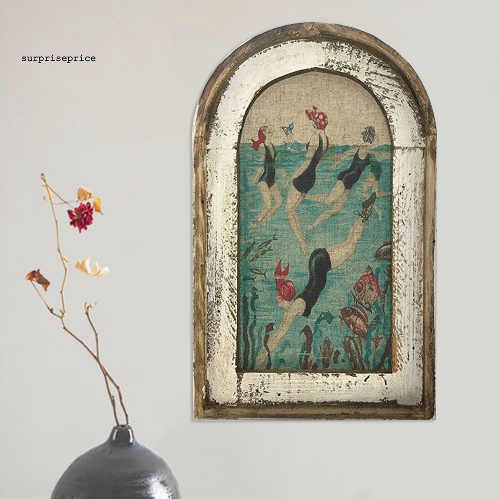 Tranh Giả Gỗ Trang Trí Nội Thất Tạo Hiệu Ứng Cửa Sổ Phong Cách Bắc Âu Độc Đáo