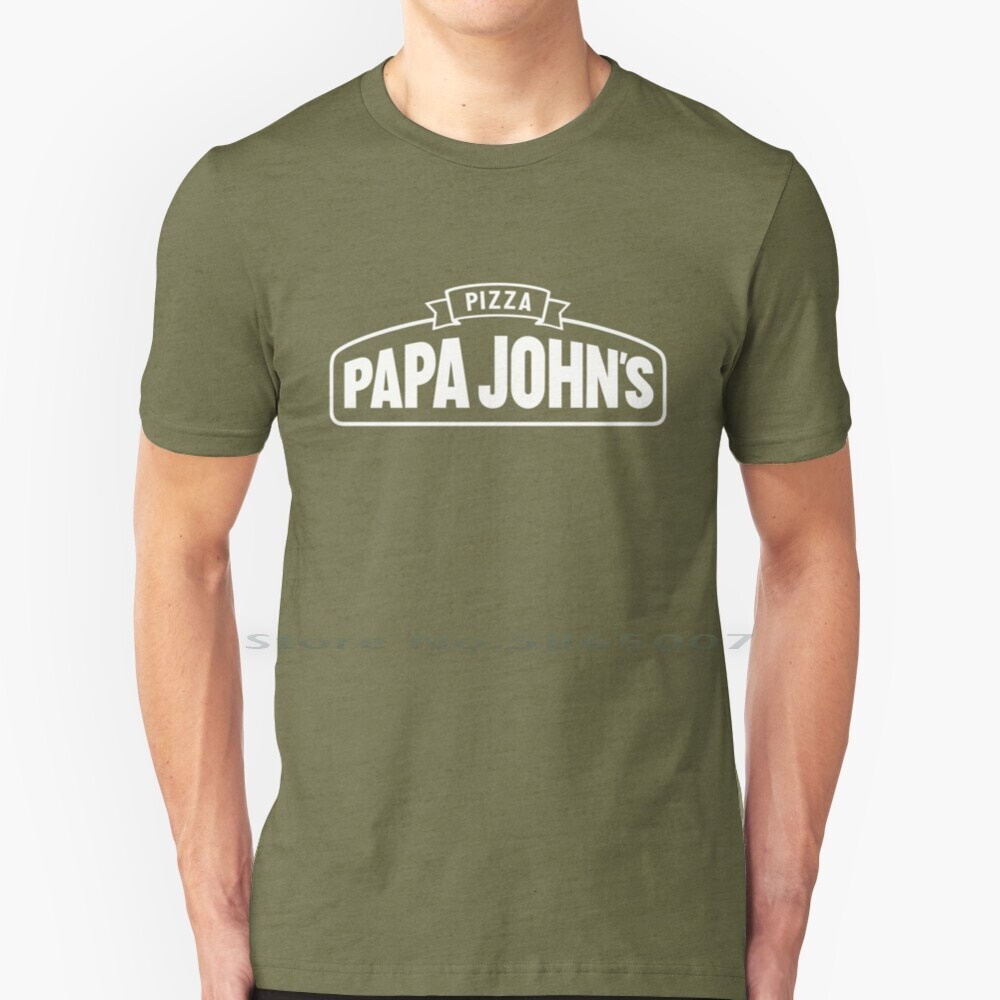 Áo thun Papa John 100% Cotton Papa Johns Dominos Dominoz Pizza Piza Hut Krispy Kreme Logo Công ty th