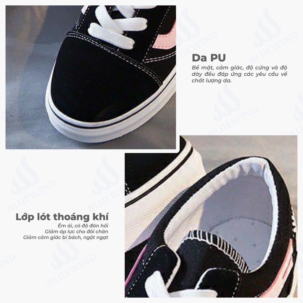 Giày Thể Thao Nữ Basic Chất Liệu Da Mềm Thời Trang BLUEWIND 68837