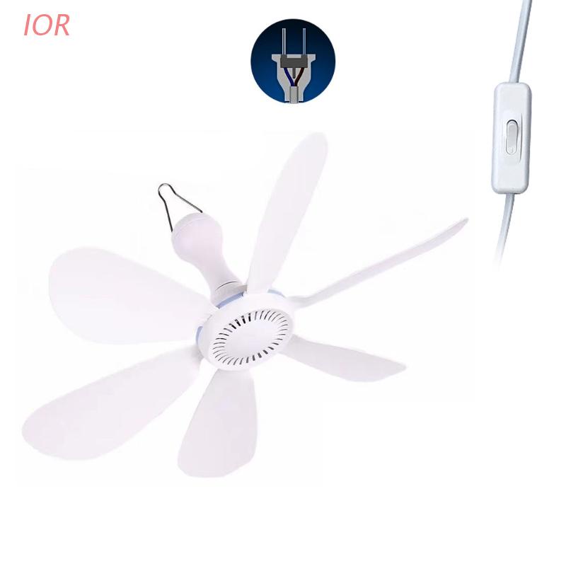 Quạt Trần Mini Ac 220v 20w 6 Lá 20.4 &quot;Kèm Dây Dài 1.8m