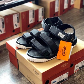 Giày sandal vento nam nữ đen trắng nv9801