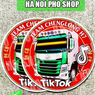 02 Tem Logo Dán Xe Tải Chenglong H7, Đẹp - Độc - Đẳng Cấp, Chống nước, PHẢN QUANG, Kèm quà tặng tem nhỏ 10k