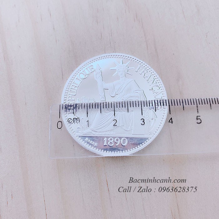 Đồng Bạc Hoa Xòe Đông Dương Bạc Nguyên Chất 999 - Bạc Minh Cảnh