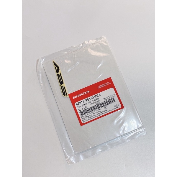 Tem phanh chữ ABS màu đen và bạc cho xe Honda hàng Chính hãng