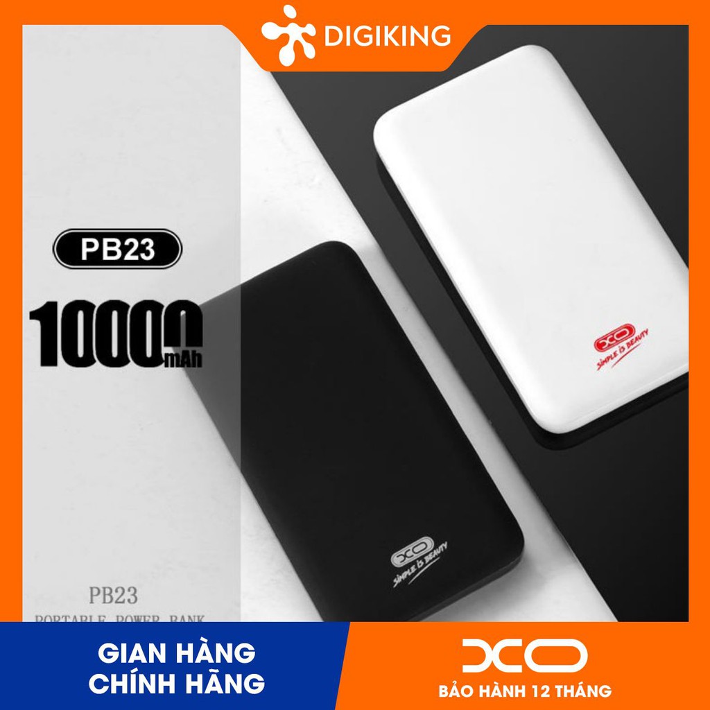 Pin dự phòng XO PB23 10.000mAh kết nối 3 cổng