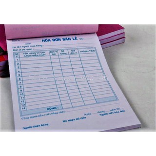 HYHY7 Hóa đơn bán buôn 1 liên giấy tái sinh thấp 4 T083