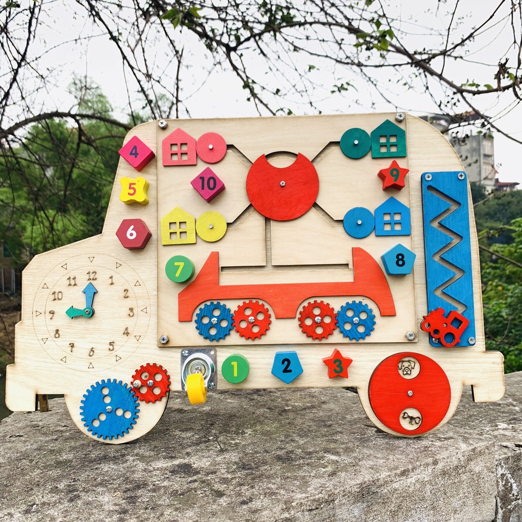 Bảng Bận Rộn-Busy Board-Đồ Chơi Kích Thích Phát Triển Kỹ Năng Vận Động Tinh Cho Bé