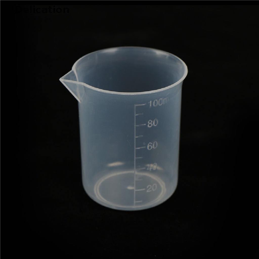 Set 2 cốc đong bằng nhựa trong suốt dung tích 100ml tiện dụng cho phòng thí nghiệm