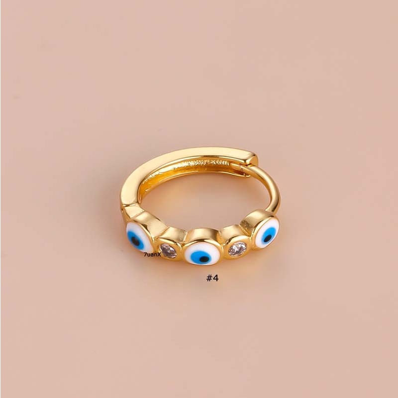1 Khuyên Tai Tròn Hình Đôi Mắt 12mm