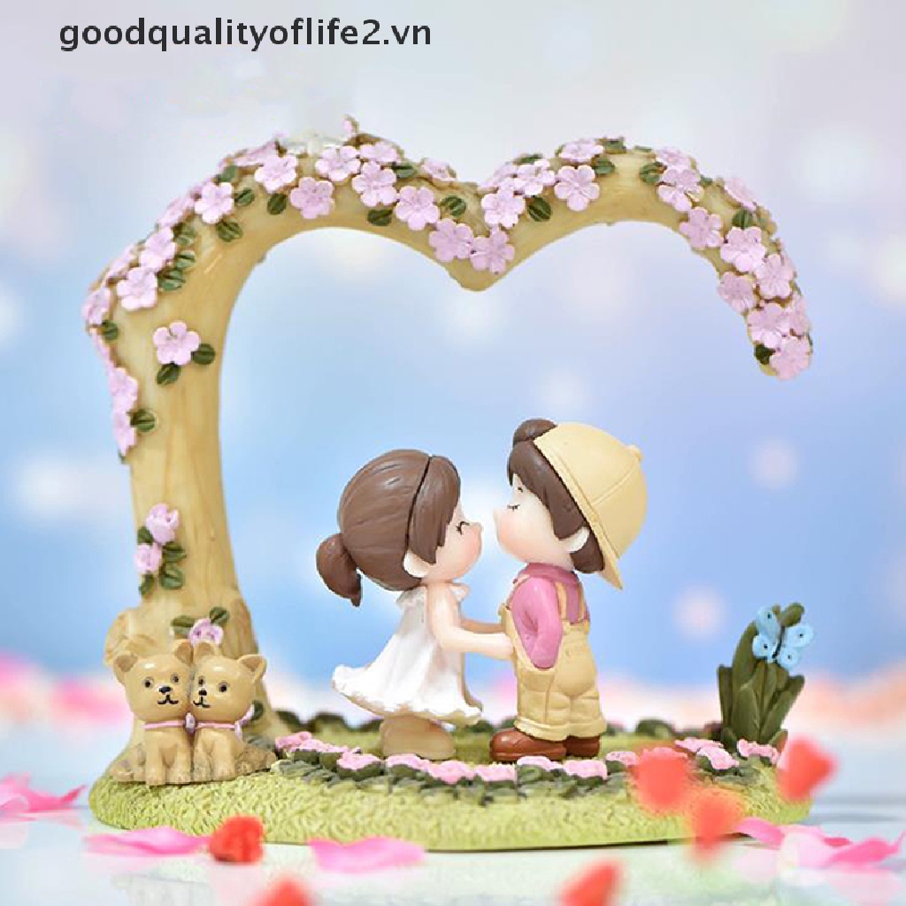 1 Cặp Tượng Đôi Nhảy Múa Để Bàn Trang Trí Nhà Búp Bê