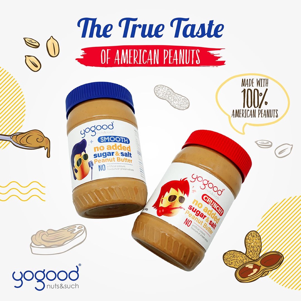 Bơ Đậu Phộng Không Đường, Không Muối Yogood Eat Clean 453g
