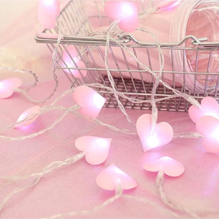 Dây Đèn LED Hình Trái Tim Trang Trí Phòng Ngủ/Tiệc Tùng/Đám Cưới Có Pin Dự Phòng365