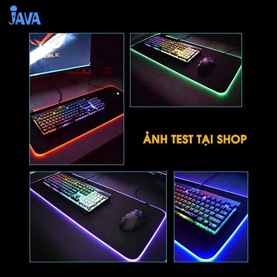 Lót chuột chơi game, bàn di chuột đèn LED RGB loại 1 90x40 và 80x30cm