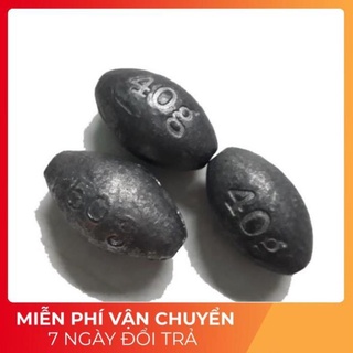 chì câu cá xuyên tâm đủ size