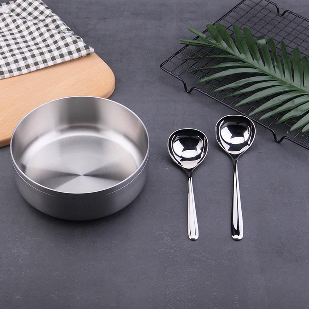 Muỗng Súp Bằng Thép Không Gỉ Thiết Kế Độc Đáo Tiện Dụng Cho Nhà Bếp /