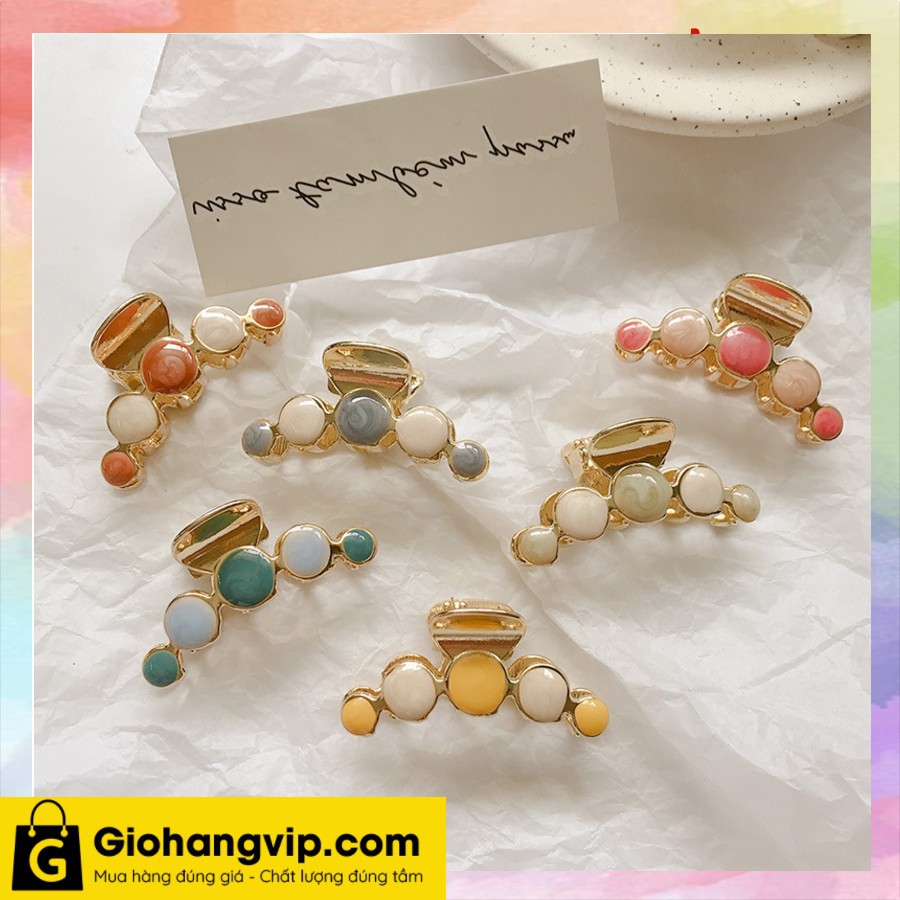 Kẹp tóc mái, kẹp gấp tóc cao cấp đính hạt châu