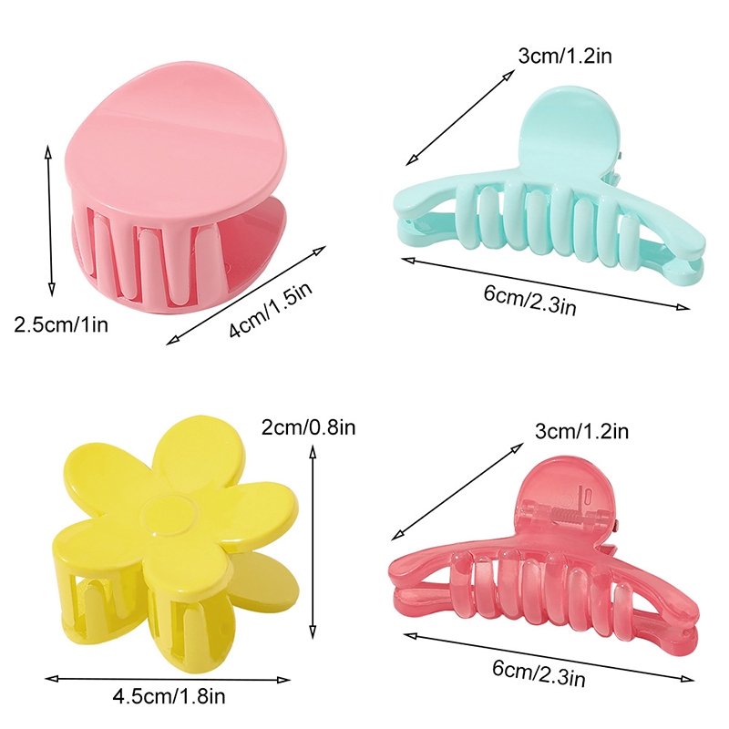 Kẹp tóc càng cua màu thạch cho nữ