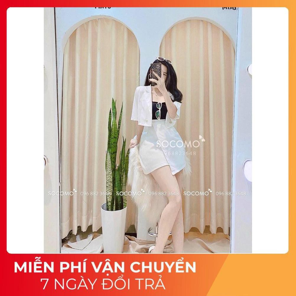 [ 𝐅𝐑𝐄𝐄 𝐒𝐇𝐈𝐏 ] Set Croptop Tuyết Mưa Mix Chân Váy Lệch
