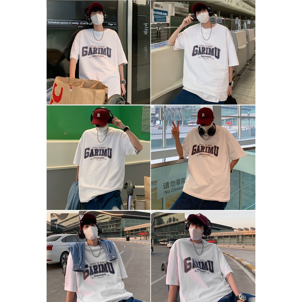 Áo thun GARIMU Unisex Basic Tee 100% Cotton, phông trơn nam nữ tay lỡ oversize form rộng