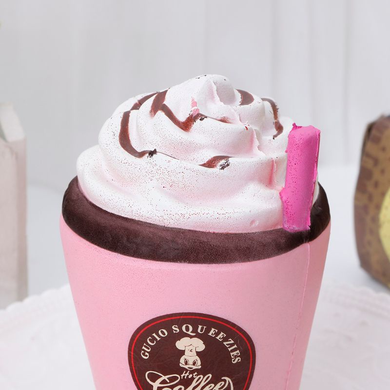 Đồ Chơi Bóp Hình Ly Cà Phê 11CM Có Ống Hút Giúp Giải Tỏa Căng Thẳng