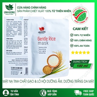 Mặt Nạ Gạo Dưỡng Trắng Dưỡng Ẩm Thải Độc Ngừa Lão Hóa Da Gentle Rice Mask Linh Hương