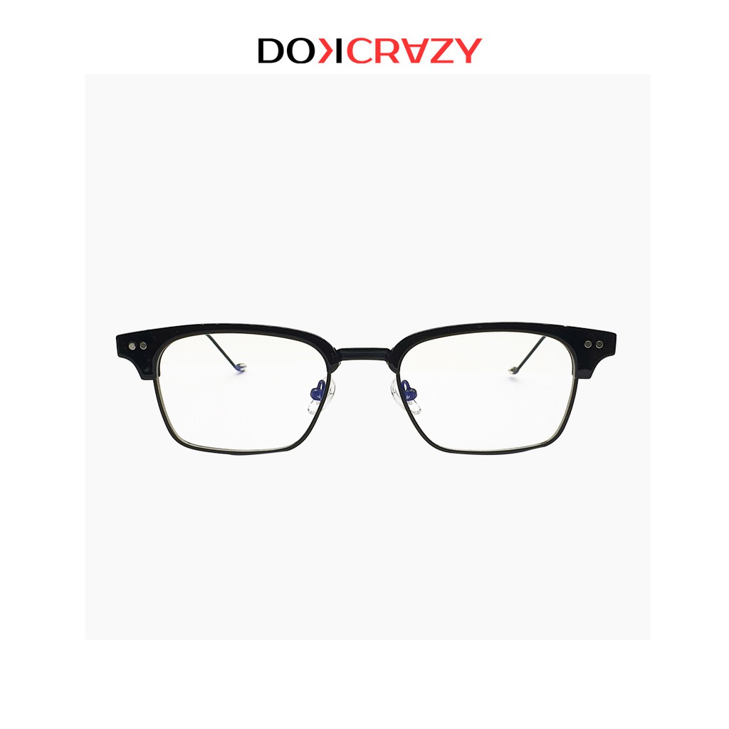 Gọng kính cận nam nữ tròng không độ chống ánh sáng xanh BAKAN DOKCRAZY mắt kiếng thời trang dáng vuông có thể cắt cận