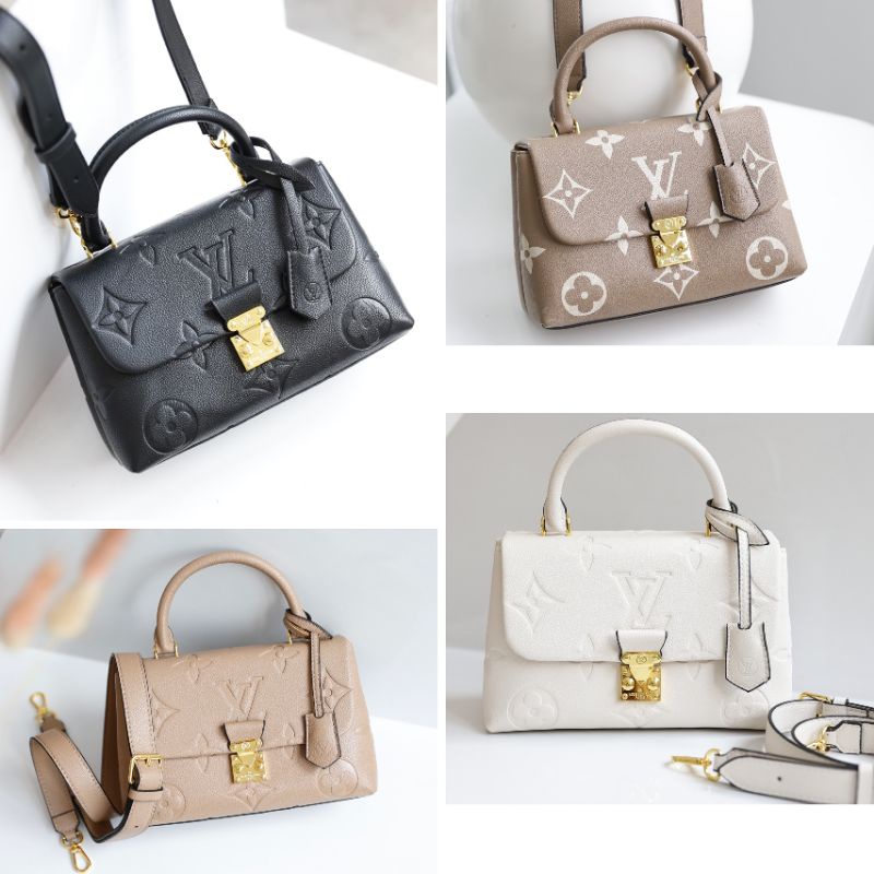 Túi xách nữ LV MADELEINE da bò siêu mềm 4.màu họa tiết kèm quai đeo dài+tag logo móc túi sang chảnh fullbox nam châm