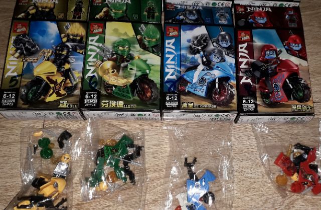 Lắp ráp Lego_Ninja 1 hộp Cỡ xe mô tô 3028 có nhiều chi tiết bằng nhựa ABS