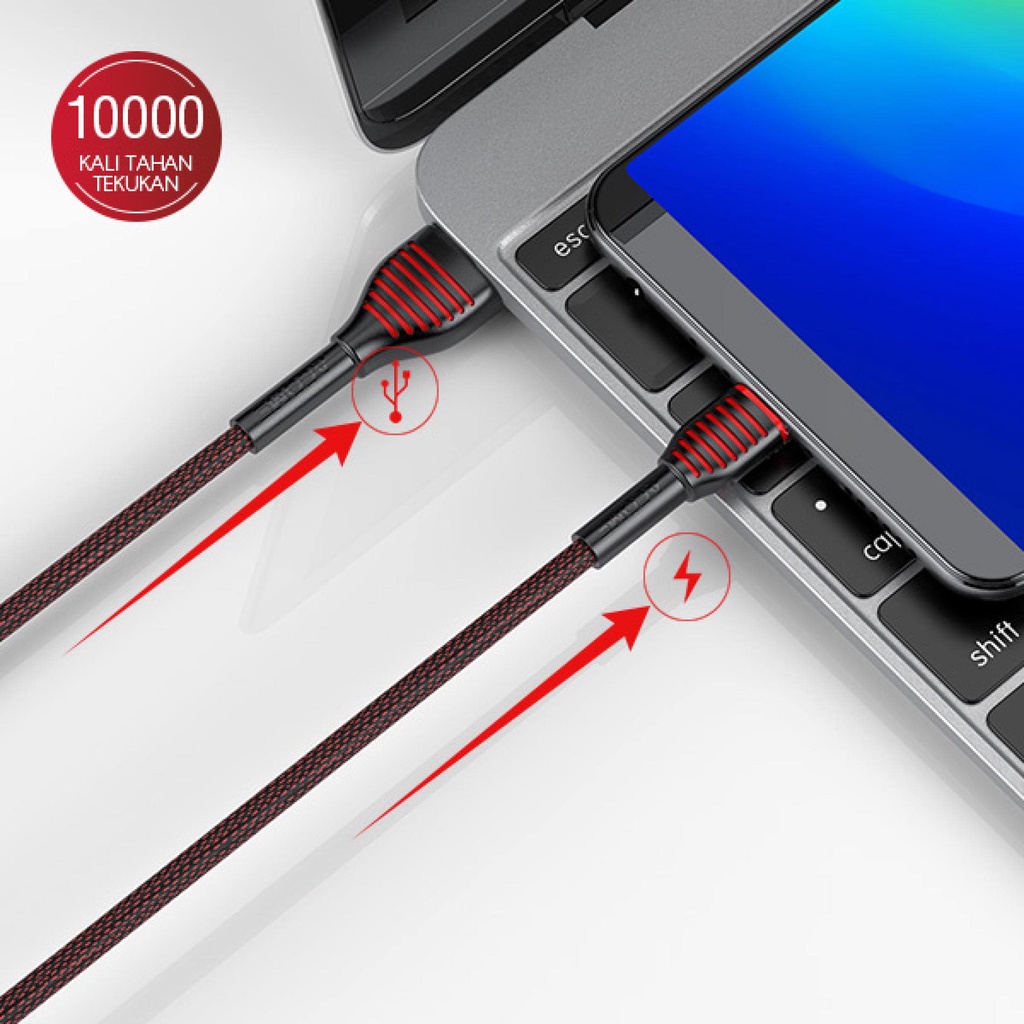 Dây Cáp Sạc Nhanh 3A  ACOME ASM-010 - Cổng Micro -  Dây Dù  - Hàng Chính Hàng