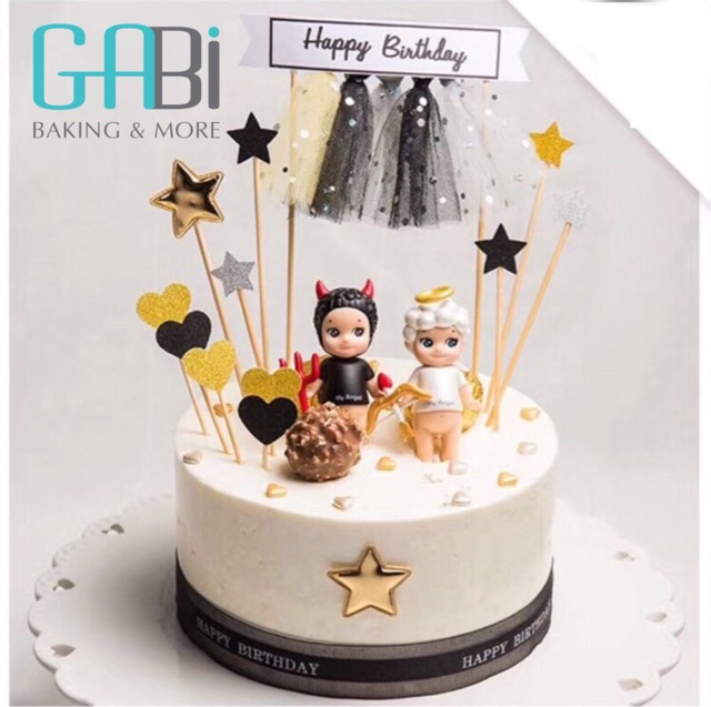Topper hình em bé trang trí bánh