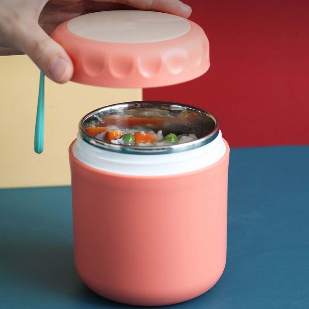 YIYU Hộp Đựng Cơm Trưa Giữ Nhiệt Bằng Thép Không Gỉ Dung Tích 430ML Kèm Muỗng