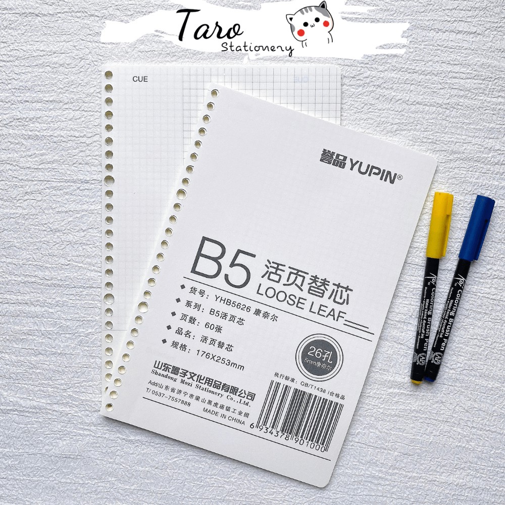 Giấy refill binder sổ còng A4 B5 theo phương pháp Cornell Taro Stationery