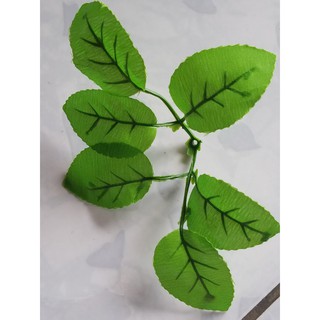 100gr lá hoa hồng vải cọng nhựa, lá hoa giả cho hoa hồng sáp, lá cỏ điểm,cỏ ký, cỏ rời, điểm nhựa rời.