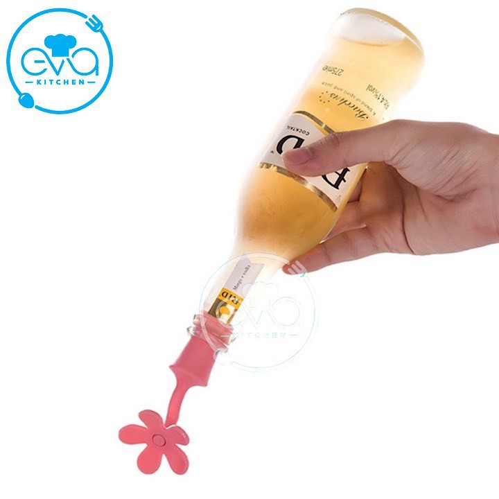 Set 2 Nút Đậy Chai Silicone Flower Bottle Cover