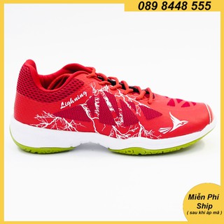 Giày Cầu Lông Mira Lightning Đỏ, Giày Thể Thao Nam Chuyên Nghiệp Nhẹ Mềm - 2evshop