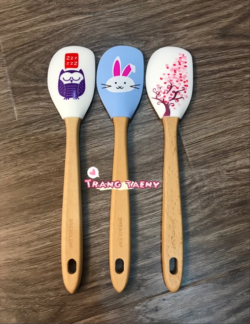 Spatula Breadleaf / Phới dẹt silicon 32cm / Phới Cú Thỏ Love