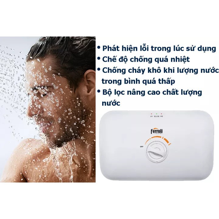 Máy nước nóng trực tiếp RITA FS - TE 4.500W, MÁY NƯỚC NÓNG ĐA NHIỆM, CHỐNG GIẬT - Bảo Hành Chính Hãng 1 Năm